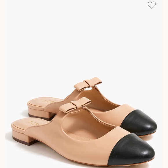J. Crew Shoes - J.Crew Cap toe bow mules